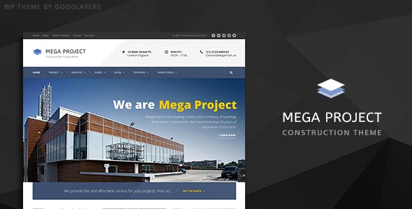 Mega Project - Construction WordPress Theme For Construction Company 